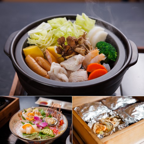 登別温泉蒸し料理 桜房　メニュー例